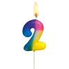 Kép 1/2 - Számgyertya Szivárvány "2"