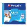 Kép 1/8 - CD-R lemez, nyomtatható, matt, ID, AZO, 700MB, 52x, normál tok, VERBATIM