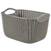 Kép 1/8 - Kötött hatású kosár, L méret, CURVER "Knit", barna