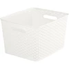 Kép 1/8 - Rattan hatású kosár, 18l, törtfehér, CURVER "My Style"