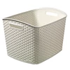 Kép 1/8 - Rattan hatású kosár, XL, bézs, CURVER "My Style"