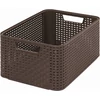 Kép 1/8 - Rattan hatású kosár, 18l, sötétbarna, CURVER