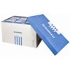 Kép 1/8 - Archiváló konténer, levehető tető, 545x363x317 mm, karton, DONAU, kék-fehér