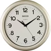 Kép 1/8 - Falióra, 28,5 cm,  SECCO "Sweep Second",ezüst színű keret
