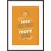 Kép 1/8 - Falikép, motivációs, 50x70 cm, fekete keret, PAPERFLOW "Less meetings more doing"