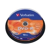Kép 1/8 - DVD-R lemez, AZO, 4,7GB, 16x, hengeren, VERBATIM