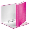 Kép 3/8 - Gyűrűs könyv, 2 gyűrű, D alakú, 40 mm, A4 Maxi, karton, LEITZ "Wow", rózsaszín