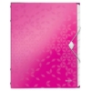 Kép 1/8 - Előrendező, A4, 12 részes, műanyag, LEITZ "Wow", rózsaszín
