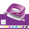 Kép 2/8 - Lyukasztó, kétlyukú, 10 lap, fém, mini, LEITZ "Nexxt Wow", lila