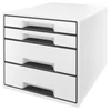 Kép 1/8 - Irattároló, műanyag, 4 fiókos, LEITZ "Cube", fehér