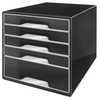 Kép 1/8 - Irattároló, műanyag, 5 fiókos, LEITZ "Cube", fekete