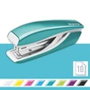Kép 2/8 - Tűzőgép, mini, No. 10, 10 lap, fém, LEITZ "Nexxt Wow", jégkék