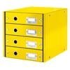 Kép 1/8 - Irattároló, laminált karton, 4 fiókos, LEITZ "Click&Store", sárga