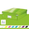 Kép 2/8 - Tárolódoboz, rendszerező, laminált karton, M méret, LEITZ "Click&Store", zöld