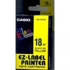 Kép 1/8 - Feliratozógép szalag, 18 mm x 8 m, CASIO, sárga-fekete