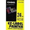 Kép 1/8 - Feliratozógép szalag, 24 mm x 8 m, CASIO, sárga-fekete