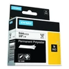 Kép 1/8 - Feliratozógép szalag, 9 mm x 5,5 m, DYMO "Rhino", fehér-fekete