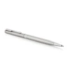 Kép 2/8 - Golyóstoll, 0,7 mm, M, rotációs, díszdoboz, ezüst színű klip, rozsdamentes acél tolltest, PARKER "Royal Sonnet Slim", fe