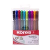 Kép 1/8 - Golyóstoll készlet, 1,0 mm, kupakos, háromszögletű, KORES,vegyes