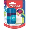 Kép 2/8 - Hegyező és radír, kétlyukú, tartályos, MAPED "Connect", vegyes színek