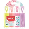 Kép 2/8 - Szövegkiemelő készlet, 1-5 mm, MAPED "Fluo Peps Quality", 4 különböző pasztell szín