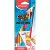 Kép 1/8 - Színes ceruza készlet, kétvégű, háromszögletű, MAPED "Color`Peps Duo", 24 különböző szín