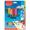 Kép 1/8 - Akvarell ceruza készlet, háromszögletű, ecsettel, MAPED "Color Peps", 18 különböző szín