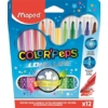 Kép 1/8 - Filctoll készlet, 1-3,6 mm, kimosható, MAPED "Color`Peps", 12 különböző szín