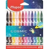 Kép 1/8 - Filctoll készlet, 2,8 mm, kimosható, MAPED "Cosmic", 12 különböző szín