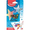 Kép 1/8 - Filctoll készlet, 2,8 mm, csillámos, MAPED "Color`Peps Glitter", 8 különböző szín