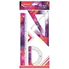 Kép 3/8 - Vonalzókészlet, nagy, műanyag, 4 darabos, MAPED "Cosmic", vegyes színek