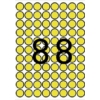 Kép 1/8 - Etikett, 16 mm kör, színes, A5 hordozón, APLI, sárga, 704 etikett/csomag