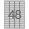 Kép 1/8 - Etikett, 45,7x21,2 mm, poliészter, időjárásálló, kerekített sarkú, APLI, ezüst, 4800 etikett/csomag