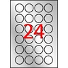 Kép 1/8 - Etikett, 40 mm kör, poliészter, időjárásálló, APLI, ezüst, 480 etikett/csomag
