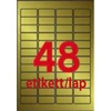 Kép 2/8 - Etikett, lézernyomtatókhoz és fénymásológépekhez, 45,7x21,2 mm, APLI,  matt, arany színű, 960 etikett/csomag