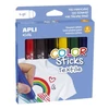 Kép 1/8 - Textilfestő kréta, kitekerhető, APLI "Color sticks", 6 különböző szín