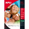 Kép 1/8 - Fotópapír, tintasugaras, A4, 140 g, fényes, APLI "Best Price"
