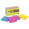 Kép 1/8 - Öntapadó jegyzettömb, 76x76 mm, 12x90 lap, 3M POSTIT "Super Sticky", vegyes