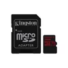 Kép 2/8 - Memóriakártya, microSDHC, 32GB, CL10/U3/V30/A1, 100/70 MB/s, adapter, KINGSTON "Canvas React"
