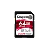Kép 2/8 - Memóriakártya, SDXC, 64GB, CL10/U3/V30/A1, 100/80 MB/s, KINGSTON "Canvas React"