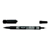 Kép 1/8 - Alkoholos marker, 0,8/2 mm, kétvégű, PILOT "Twin", fekete