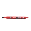 Kép 1/8 - Alkoholos marker, 0,8/2 mm, kétvégű, PILOT "Twin", piros