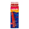 Kép 6/8 - Színes ceruza, háromszögletű, jumbo, NEBULO, piros