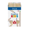 Kép 1/8 - Színes ceruza készlet, háromszögletű, vastag, natúr, ICO "Creative Kids"