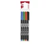 Kép 1/8 - Alkoholos marker készlet, OHP, 2-3 mm, B, ICO, 4 különböző szín