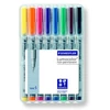 Kép 1/8 - Alkoholmentes marker készlet, OHP, 0,4 mm, STAEDTLER "Lumocolor 311 S", 8 különböző szín
