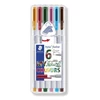 Kép 2/8 - Tűfilc készlet, 0,3 mm, STAEDTLER "Triplus Nature", 6 különböző szín