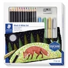 Kép 1/8 - Színes ceruza készlet, hatszögletű, hegyezővel, dekormarkerrel, STAEDTLER "Design Journey Black and White", 12 különböző
