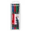 Kép 1/8 - Alkoholos marker készlet, 0,4 mm, STABILO "OHPen S", 4 különböző szín