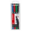 Kép 1/8 - Alkoholos marker készlet, 1 mm, STABILO "OHPen M", 4 különböző szín